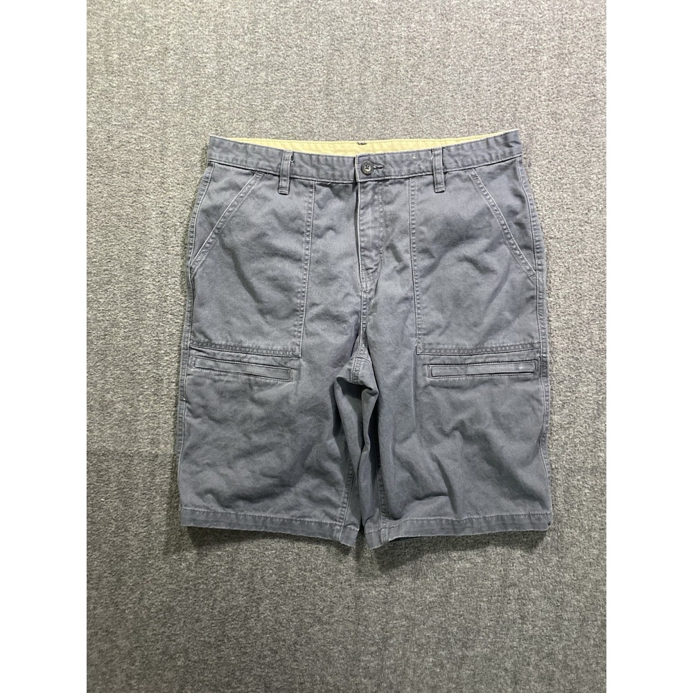 Northwest Territory Mens Grey 100% Cotton Canvas Shorts Size 34 Flat Front